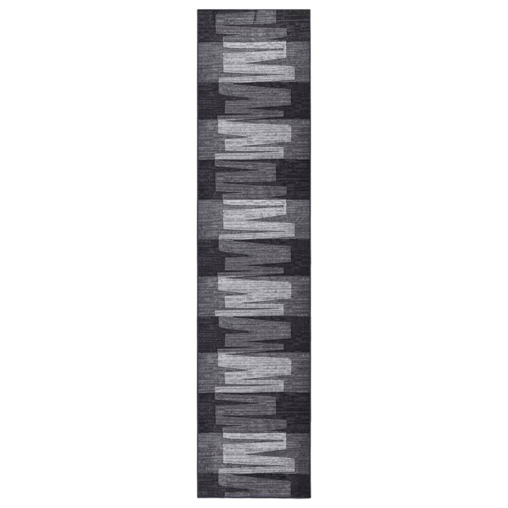 vidaXL Tapijtloper anti-slip 67x150 cm antracietkleurig