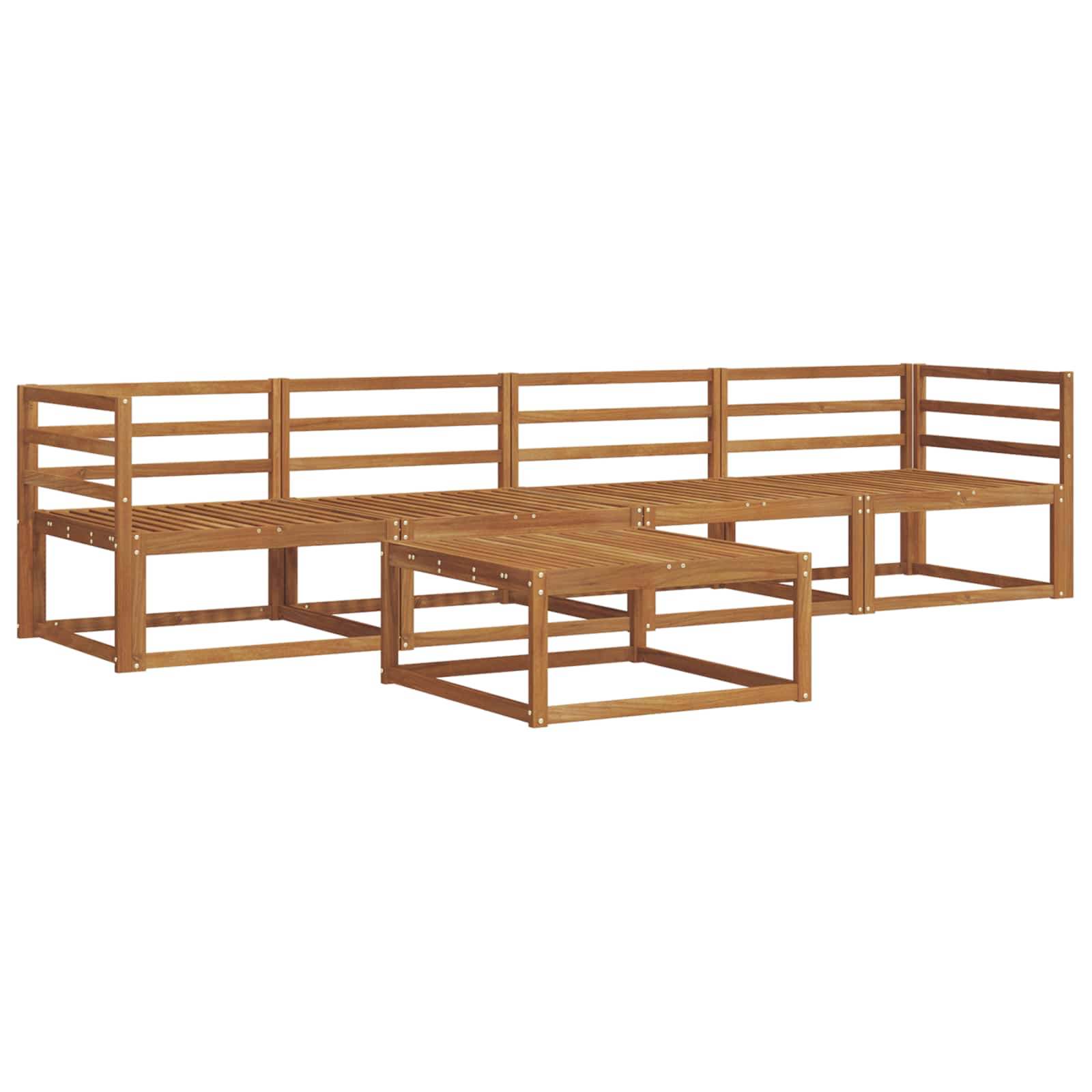 vidaXL Buiten bankenset 5 pcs Naturel Massief Acaciahout