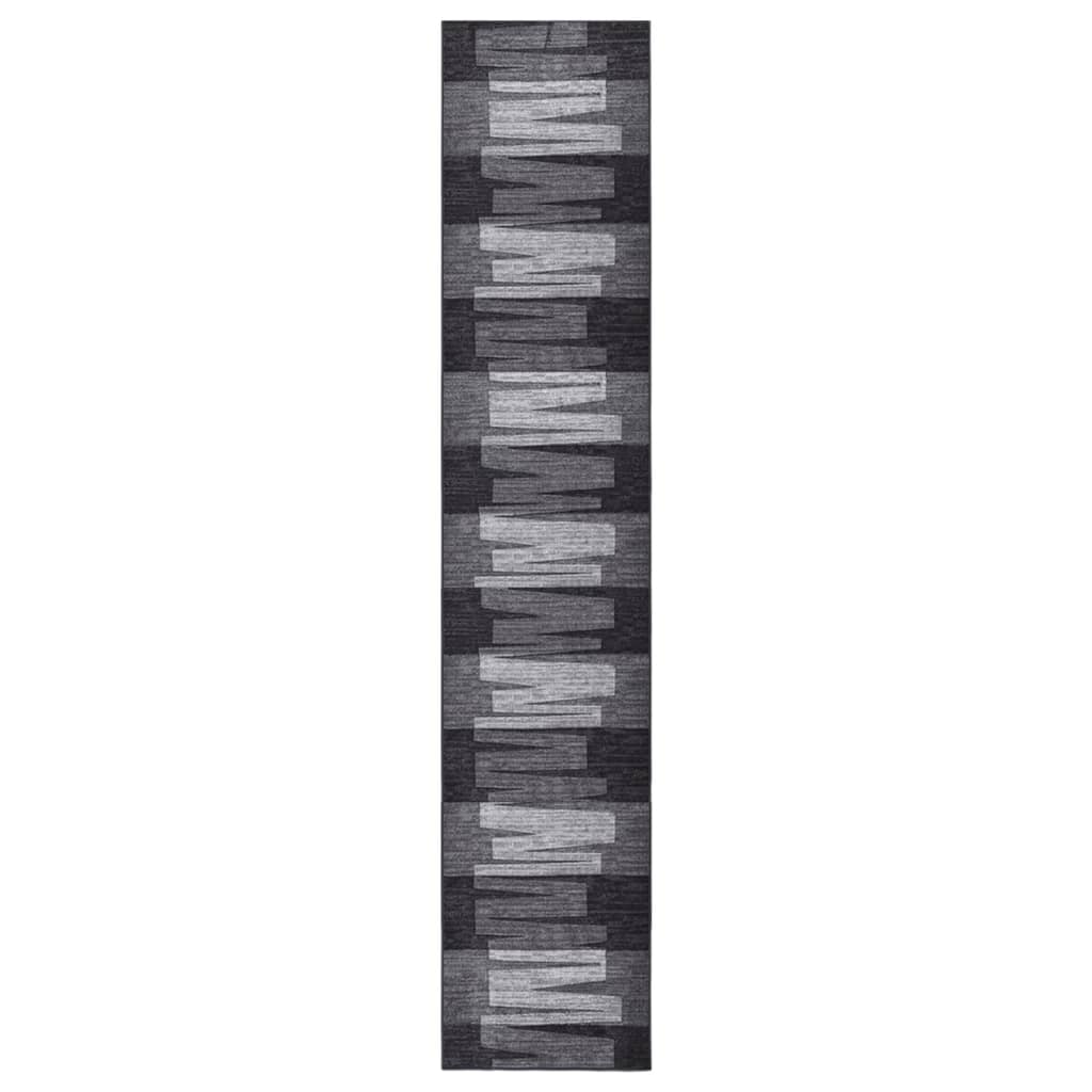 vidaXL Tapijtloper anti-slip 67x150 cm antracietkleurig