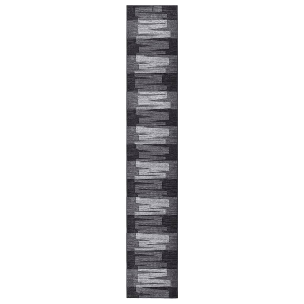 vidaXL Tapijtloper anti-slip 67x150 cm antracietkleurig