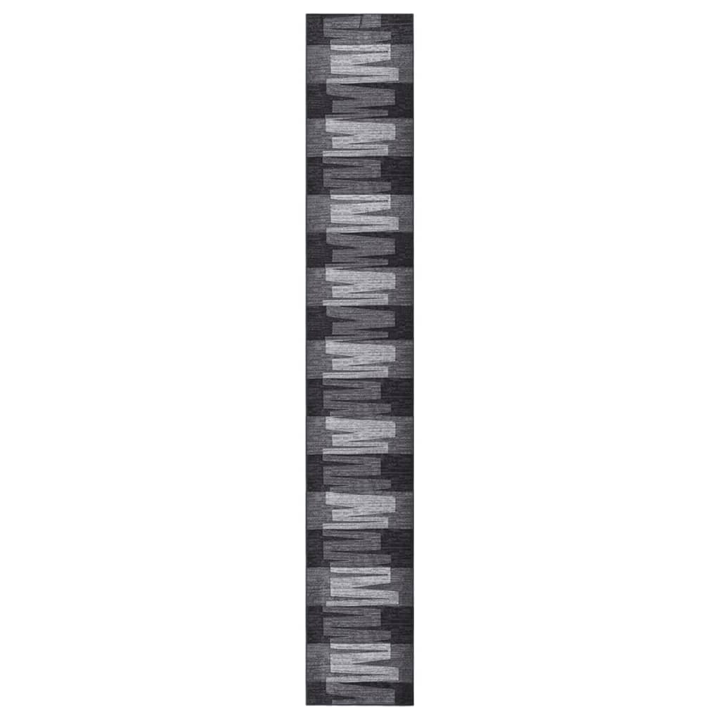 vidaXL Tapijtloper anti-slip 67x150 cm antracietkleurig