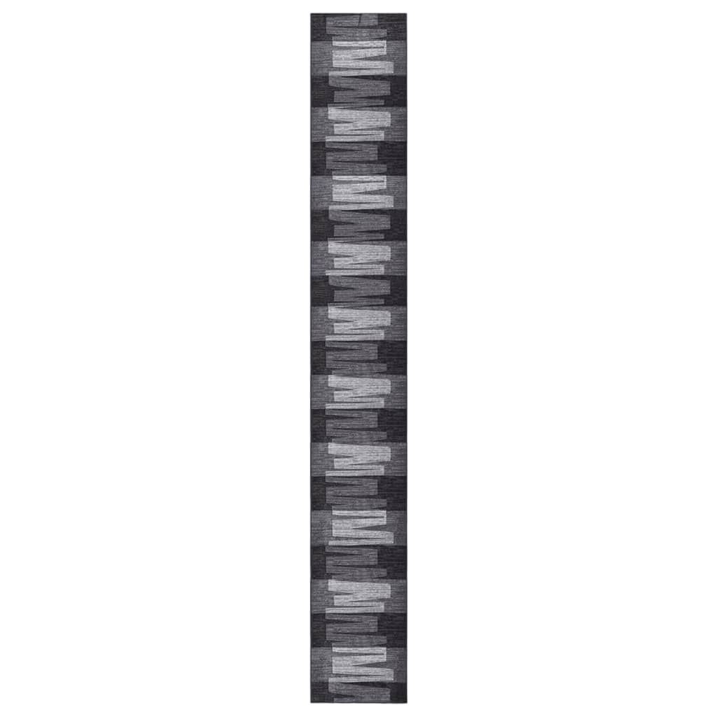 vidaXL Tapijtloper anti-slip 67x150 cm antracietkleurig