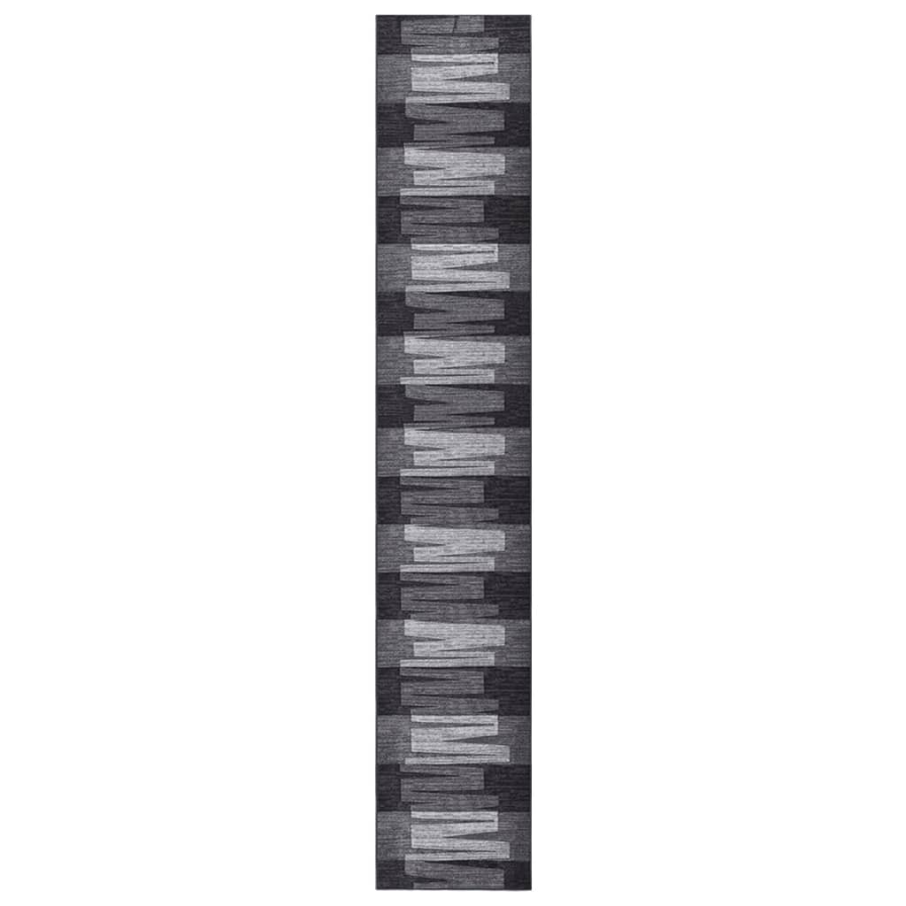 vidaXL Tapijtloper anti-slip 67x150 cm antracietkleurig