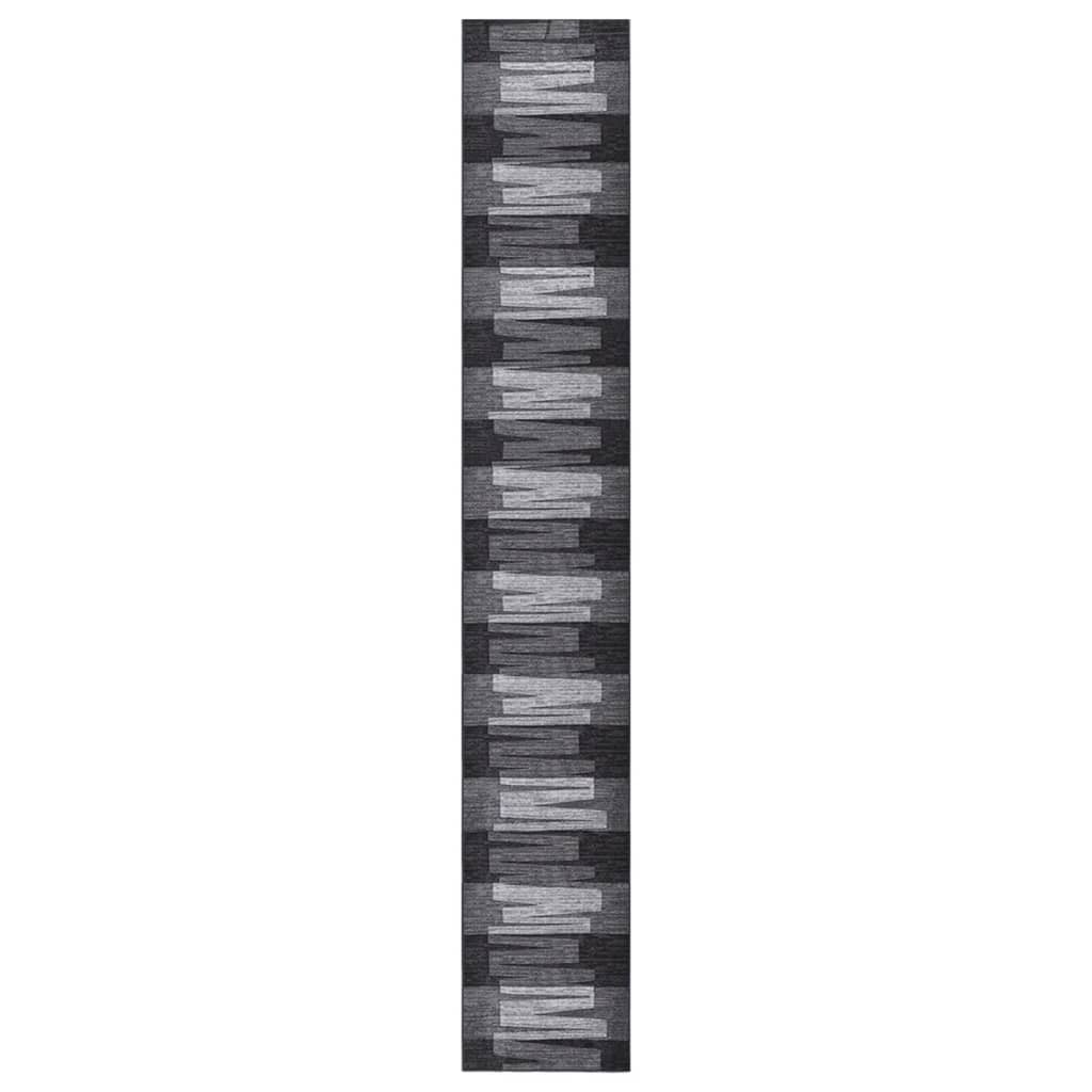 vidaXL Tapijtloper anti-slip 67x150 cm antracietkleurig