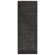 vidaXL Vloerkleed zachte pool anti-slip 67x180 cm antracietkleurig