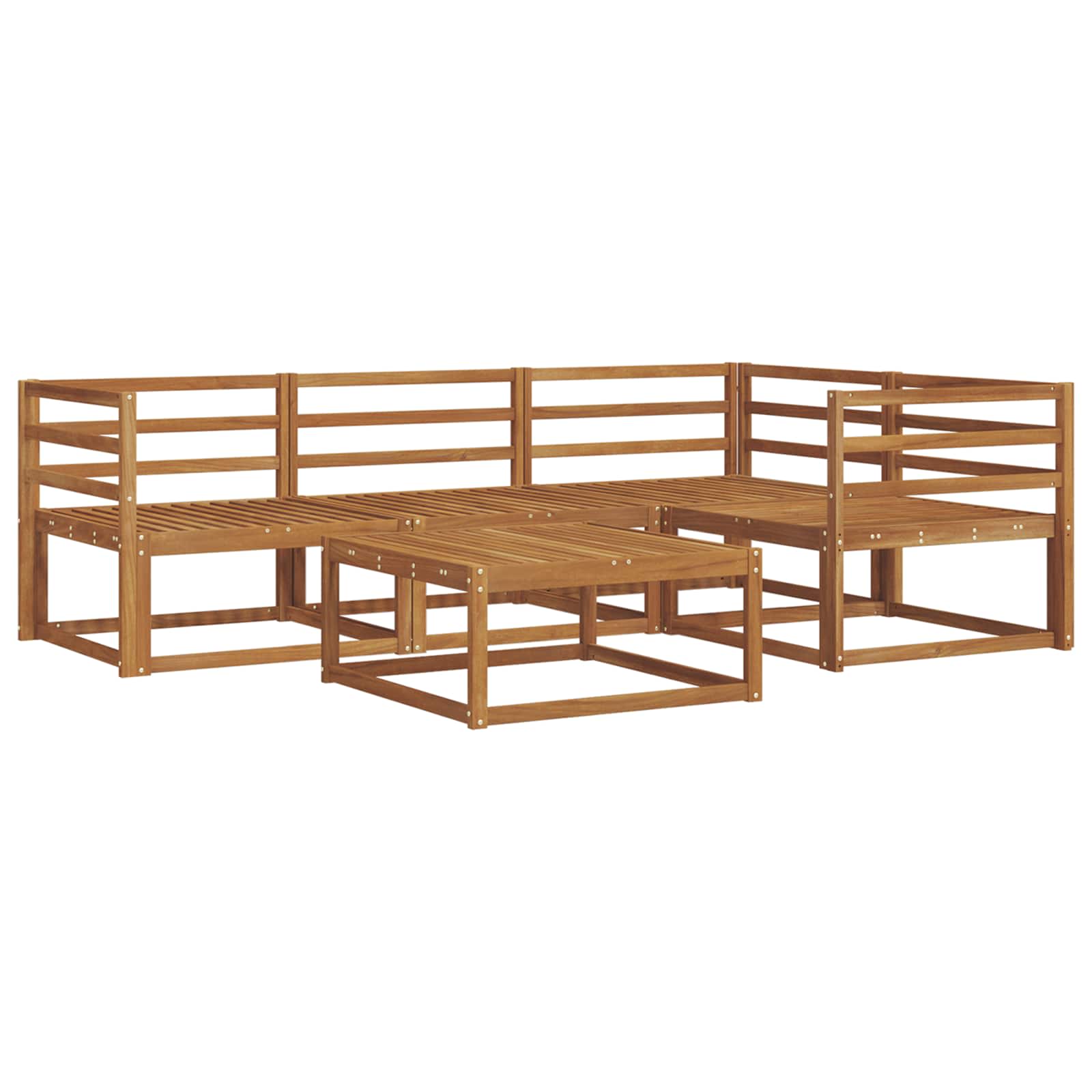 vidaXL Buiten bankenset 5 pcs Naturel Massief Acaciahout
