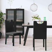 vidaXL Eetkamerstoelen 2 st kunstleer zwart