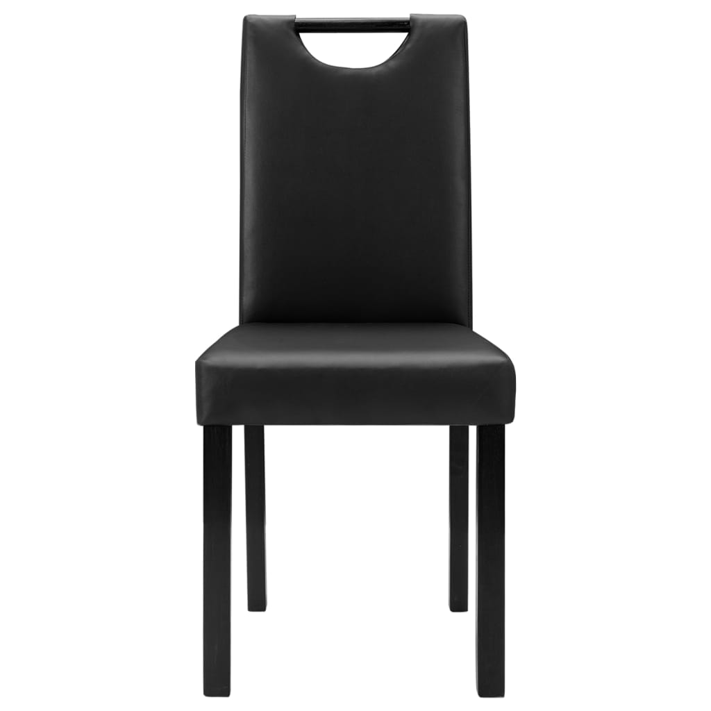 vidaXL Eetkamerstoelen 2 st kunstleer zwart
