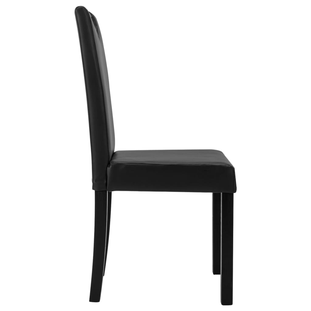 vidaXL Eetkamerstoelen 2 st kunstleer zwart