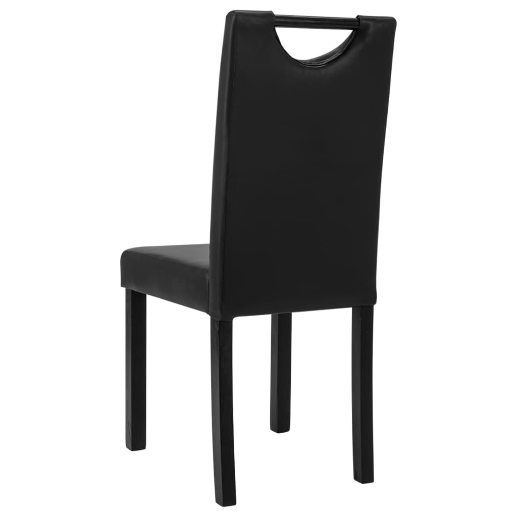 vidaXL Eetkamerstoelen 2 st kunstleer zwart