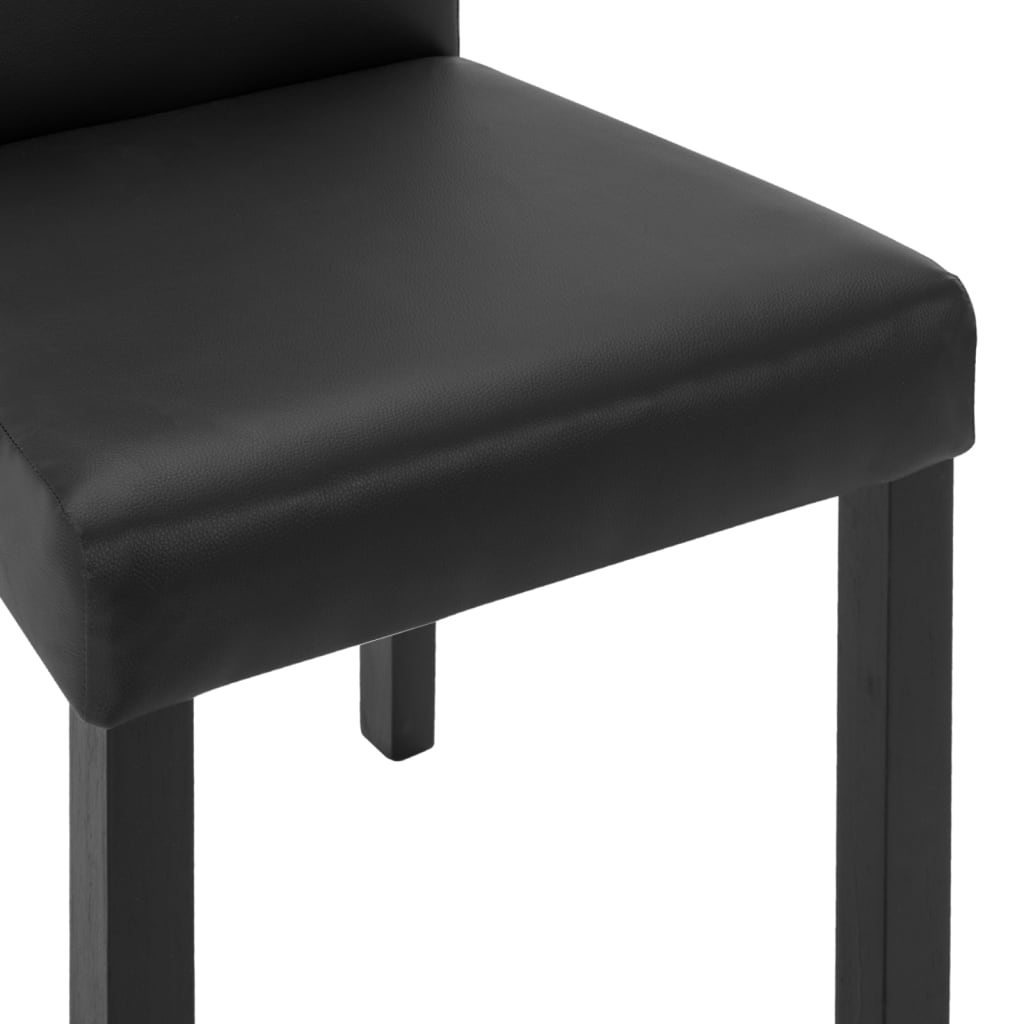 vidaXL Eetkamerstoelen 2 st kunstleer zwart