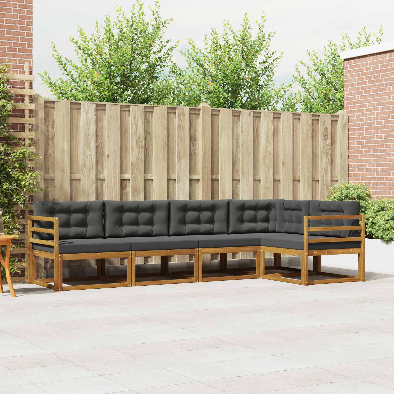 vidaXL Buiten bankenset 5 pcs Naturel Massief Acaciahout