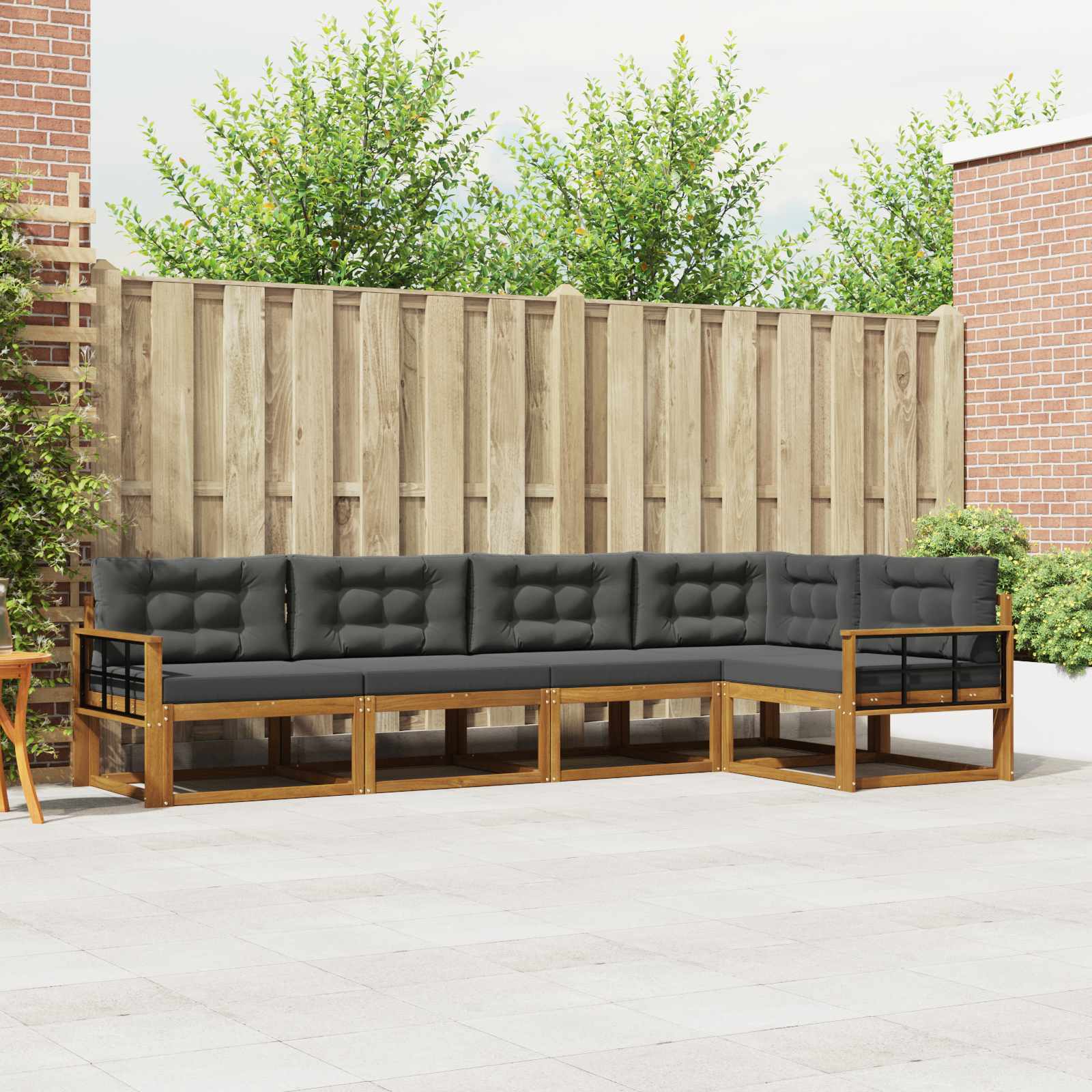vidaXL Buiten bankenset 5 pcs Naturel Massief Acaciahout