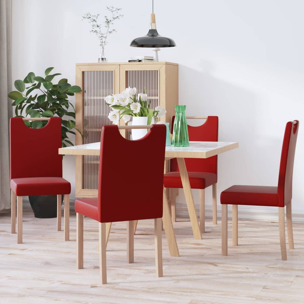 vidaXL Eetkamerstoelen 2 st kunstleer zwart