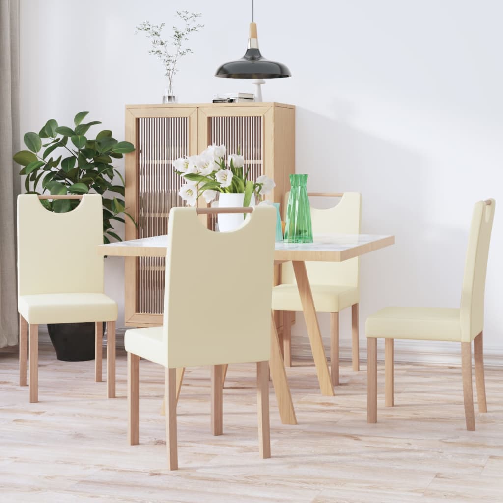 vidaXL Eetkamerstoelen 2 st kunstleer zwart
