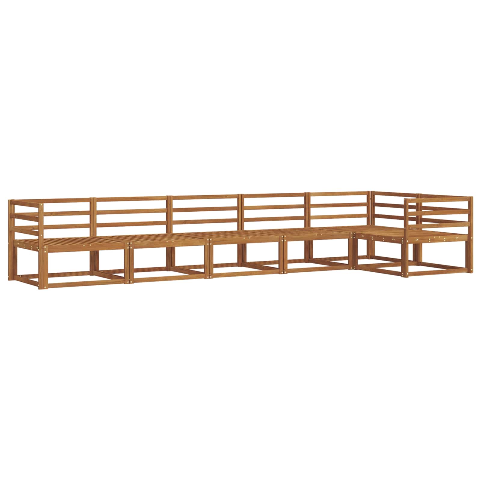 vidaXL Buiten bankenset 6 pcs Naturel Massief Acaciahout