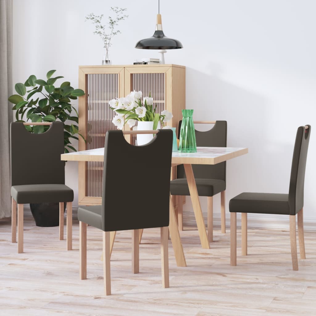 vidaXL Eetkamerstoelen 2 st kunstleer zwart