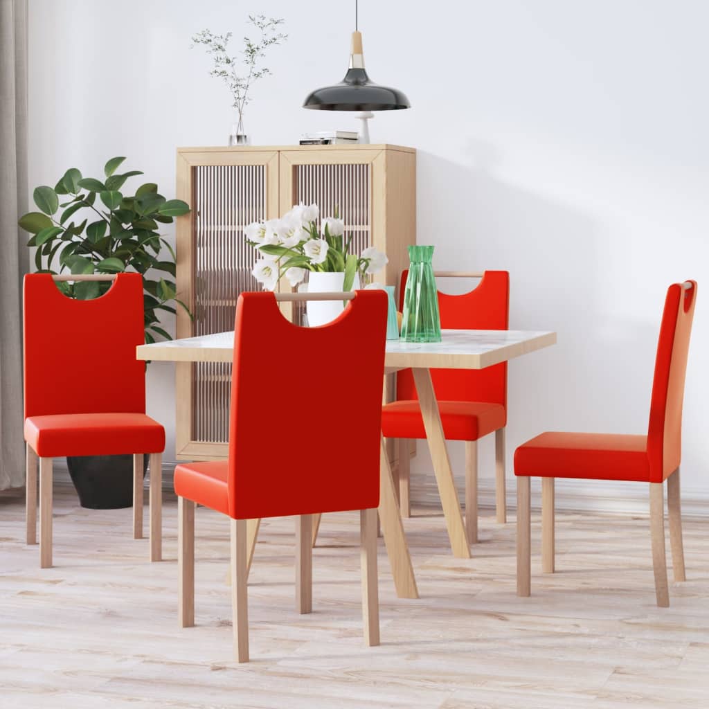 vidaXL Eetkamerstoelen 2 st kunstleer zwart
