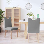 vidaXL Eetkamerstoelen 2 st stof lichtgrijs