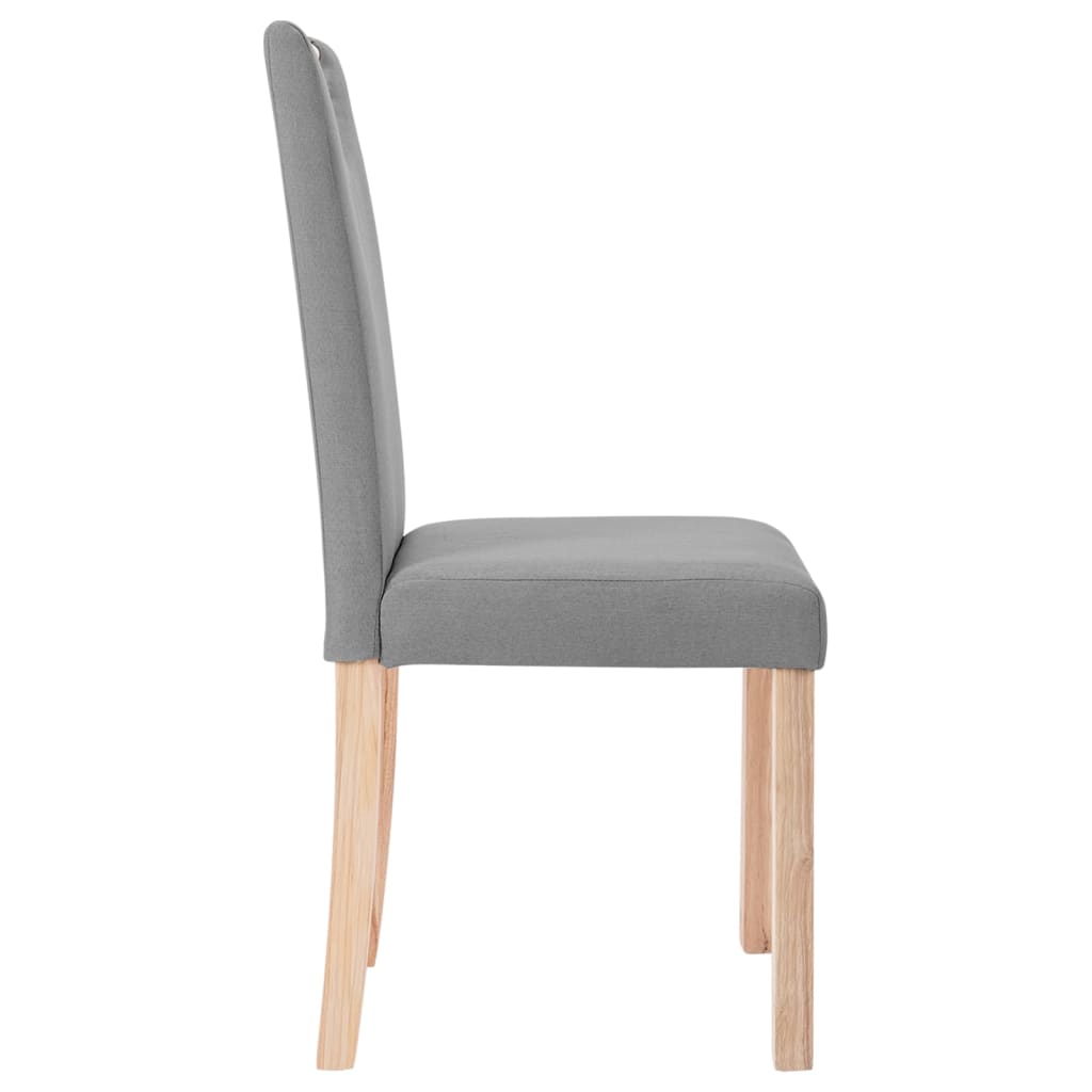 vidaXL Eetkamerstoelen 2 st stof lichtgrijs