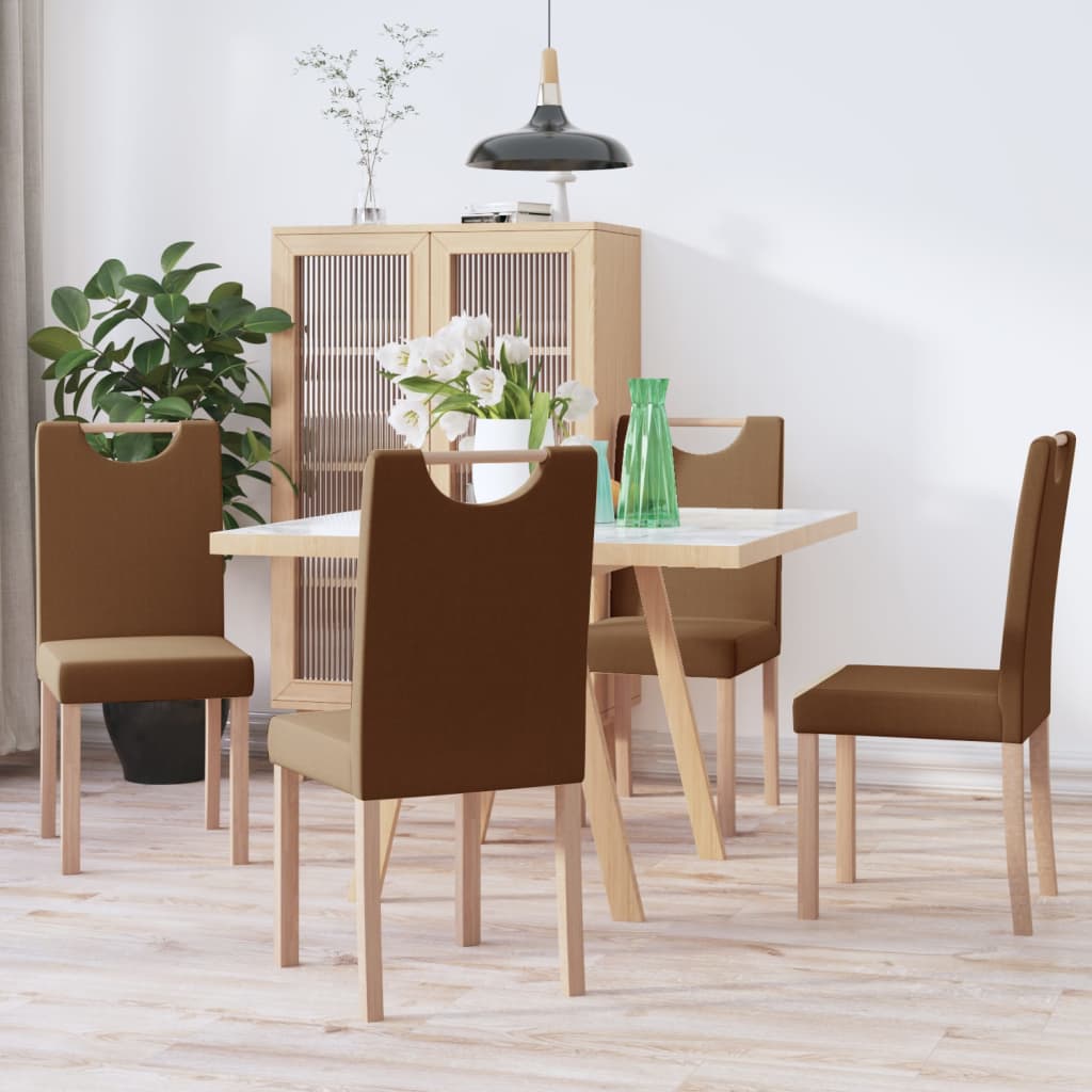 vidaXL Eetkamerstoelen 2 st stof lichtgrijs
