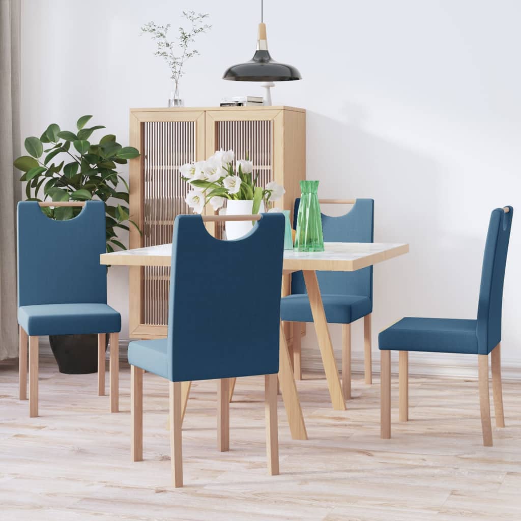 vidaXL Eetkamerstoelen 2 st stof lichtgrijs