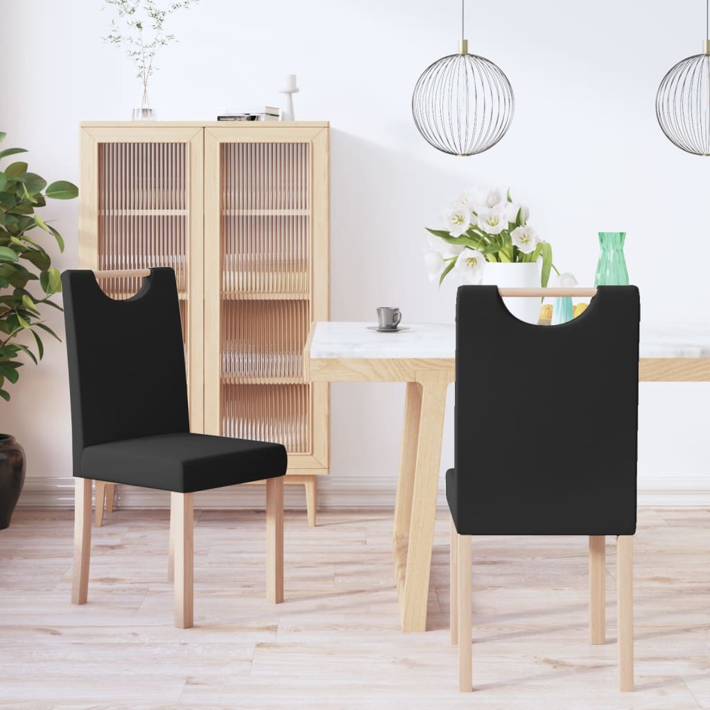 vidaXL Eetkamerstoelen 2 st stof lichtgrijs