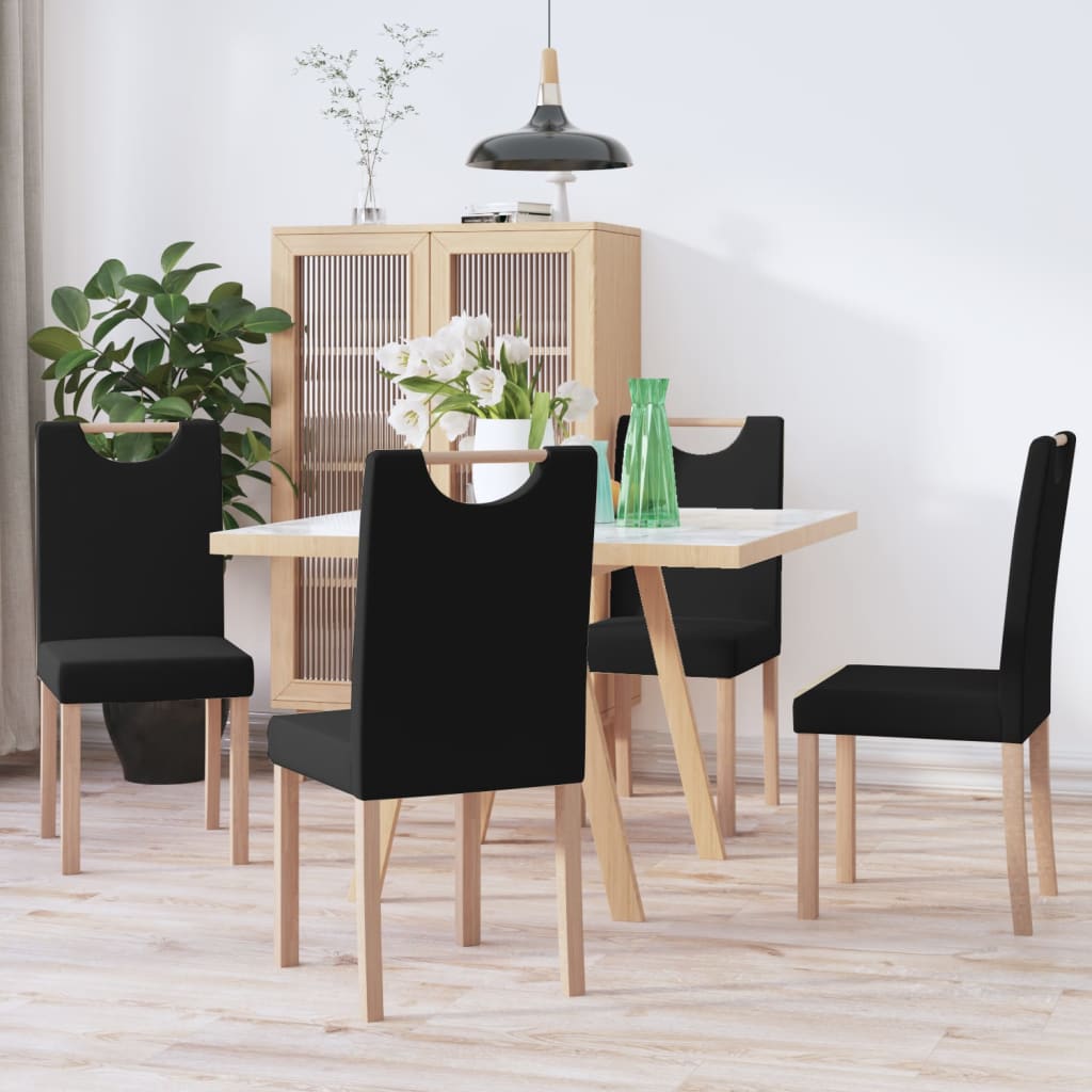 vidaXL Eetkamerstoelen 2 st stof lichtgrijs