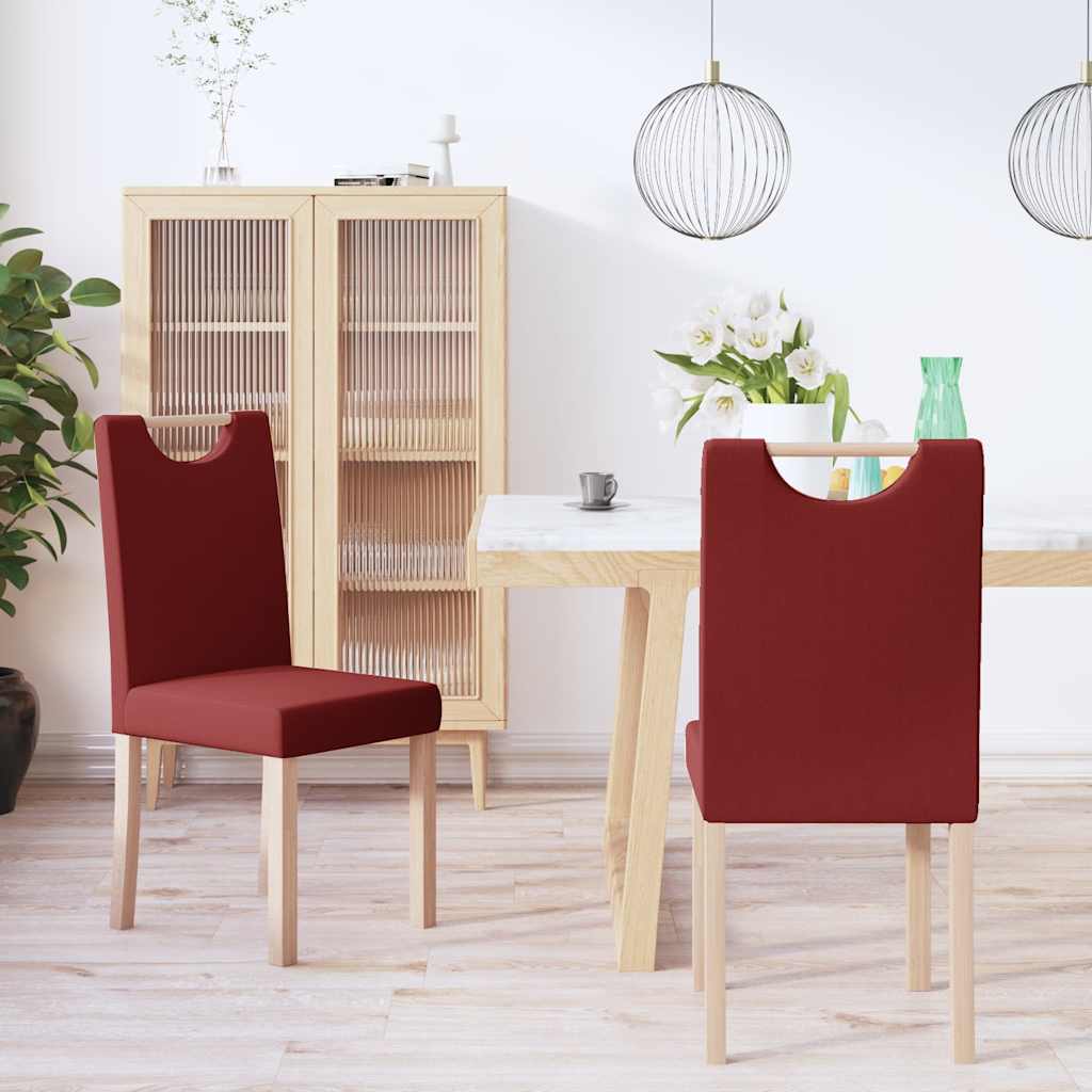 vidaXL Eetkamerstoelen 2 st stof lichtgrijs