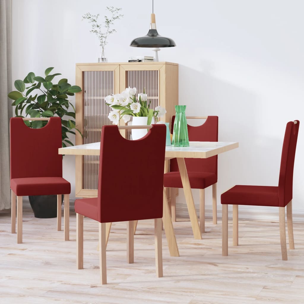 vidaXL Eetkamerstoelen 2 st stof lichtgrijs