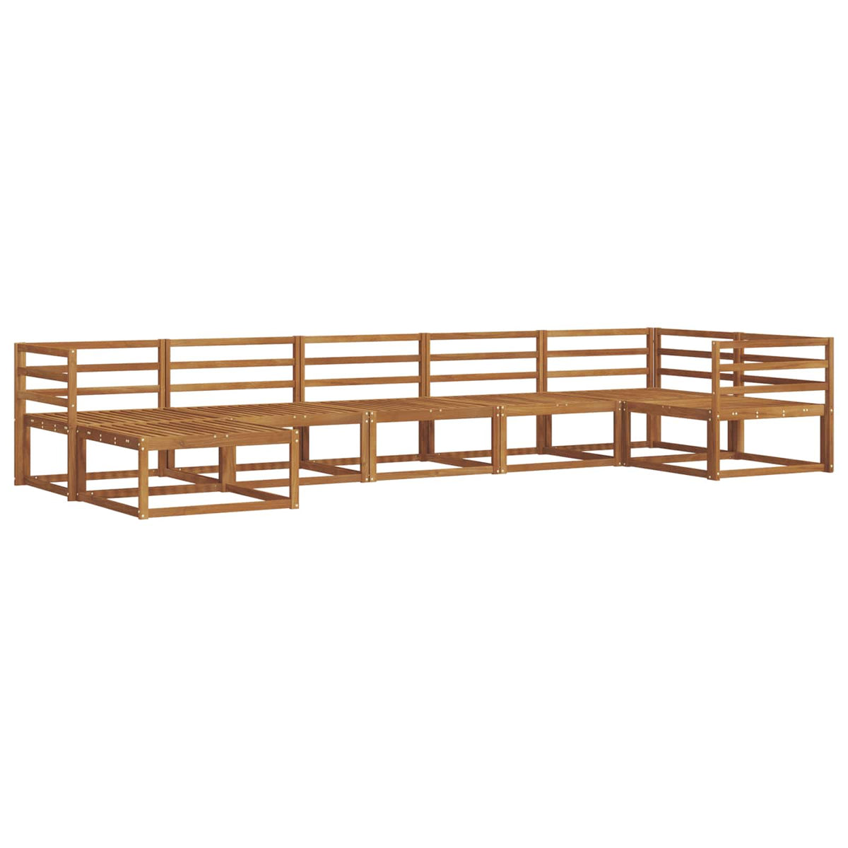 vidaXL Buiten bankenset 7 pcs Naturel Massief Acaciahout