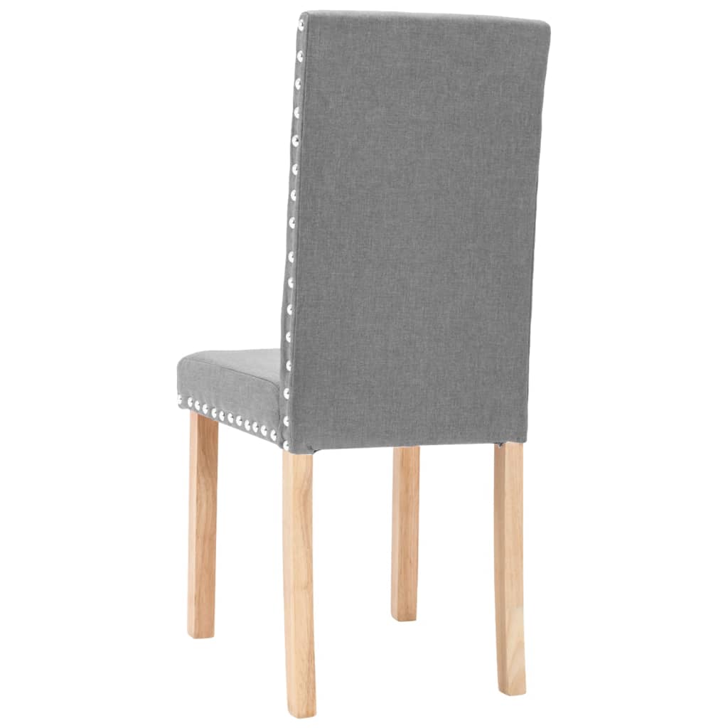 vidaXL Eetkamerstoelen 2 st stof lichtgrijs