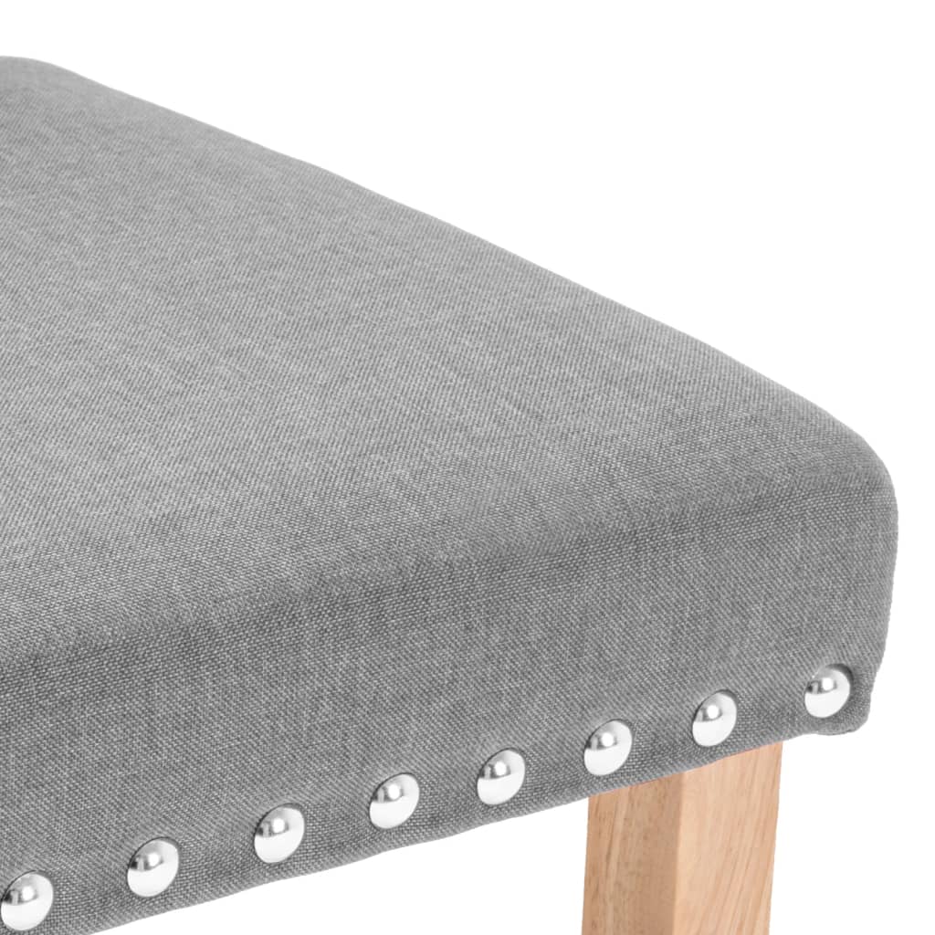vidaXL Eetkamerstoelen 2 st stof lichtgrijs