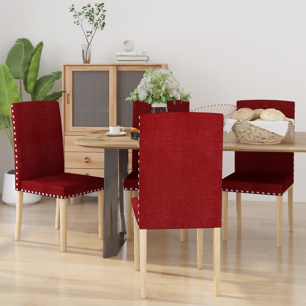 vidaXL Eetkamerstoelen 2 st stof lichtgrijs