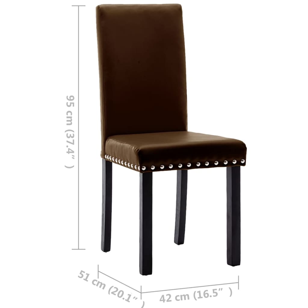 vidaXL Eetkamerstoelen 2 stuks PVC zwart
