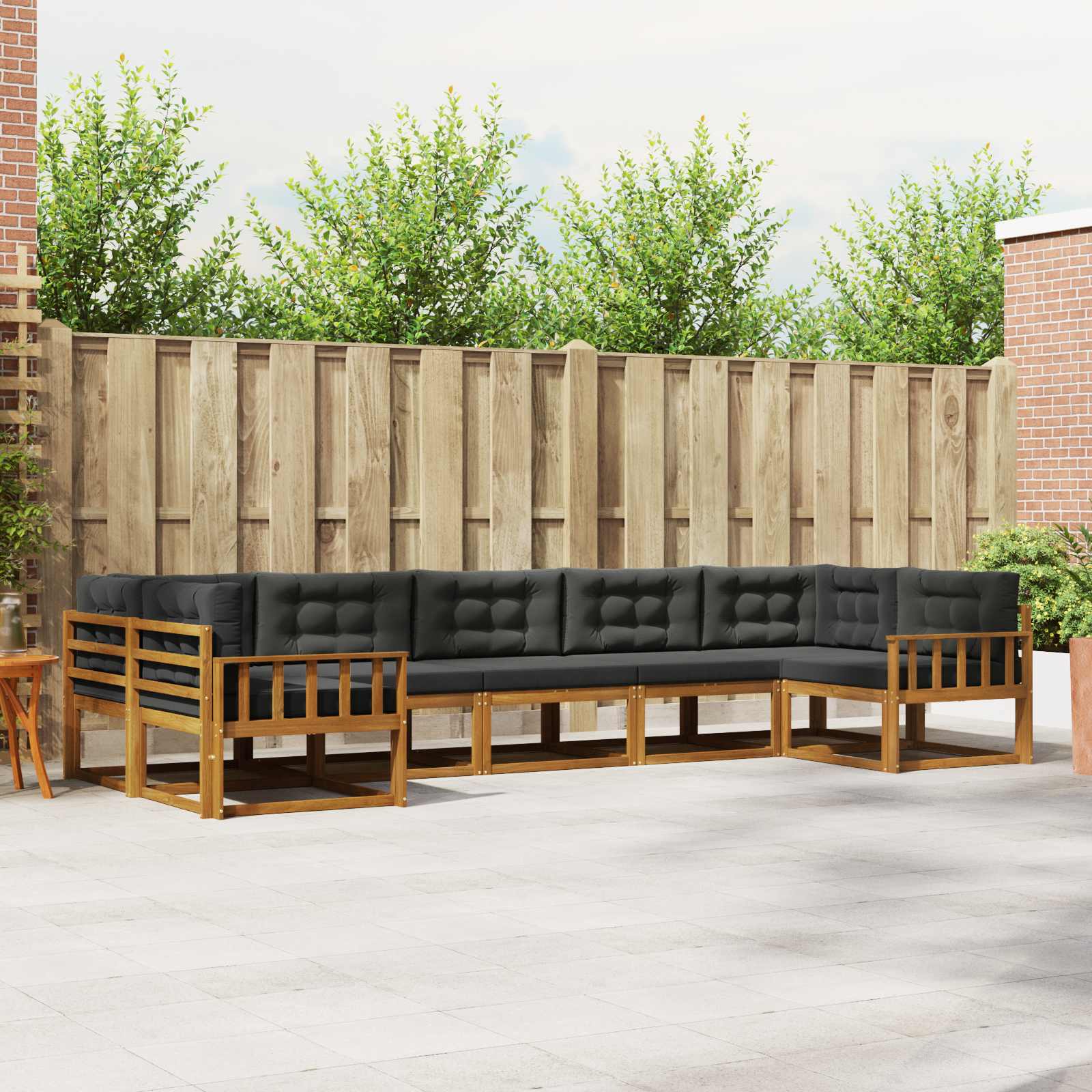 vidaXL Buiten bankenset 7 pcs Naturel Massief Acaciahout