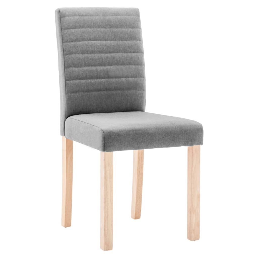 vidaXL Eetkamerstoelen 2 st stof lichtgrijs