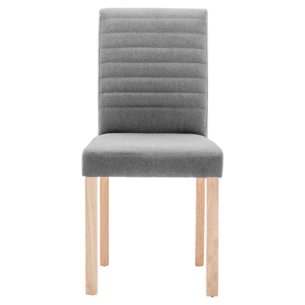 vidaXL Eetkamerstoelen 2 st stof lichtgrijs