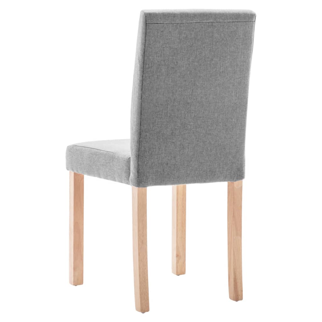 vidaXL Eetkamerstoelen 2 st stof lichtgrijs