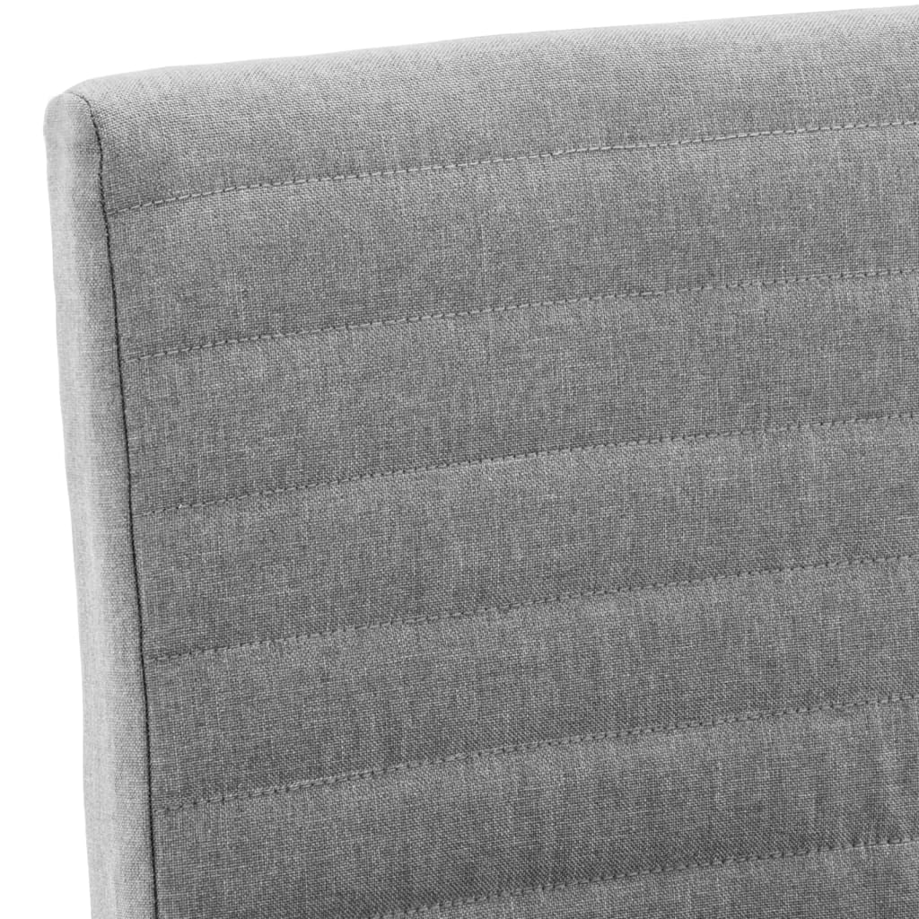 vidaXL Eetkamerstoelen 2 st stof lichtgrijs