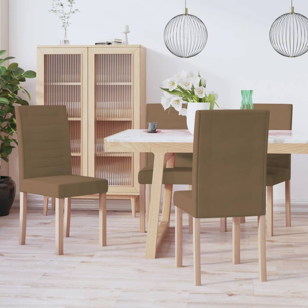 vidaXL Eetkamerstoelen 2 st stof lichtgrijs