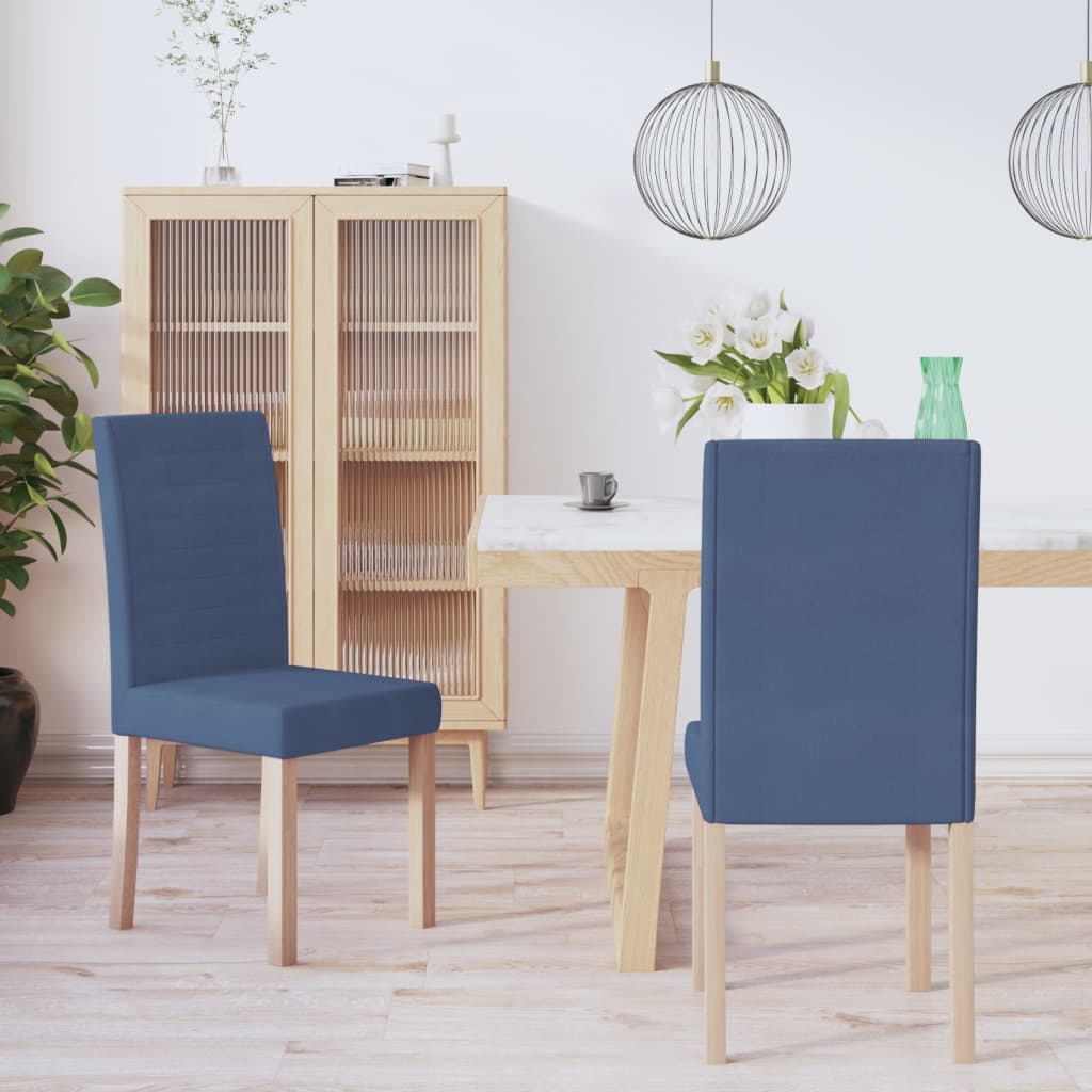 vidaXL Eetkamerstoelen 2 st stof lichtgrijs