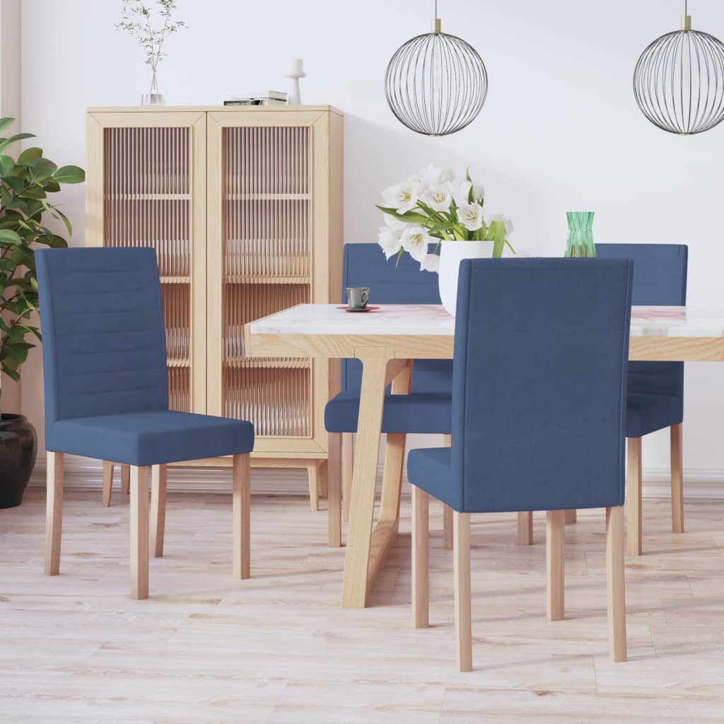 vidaXL Eetkamerstoelen 2 st stof lichtgrijs