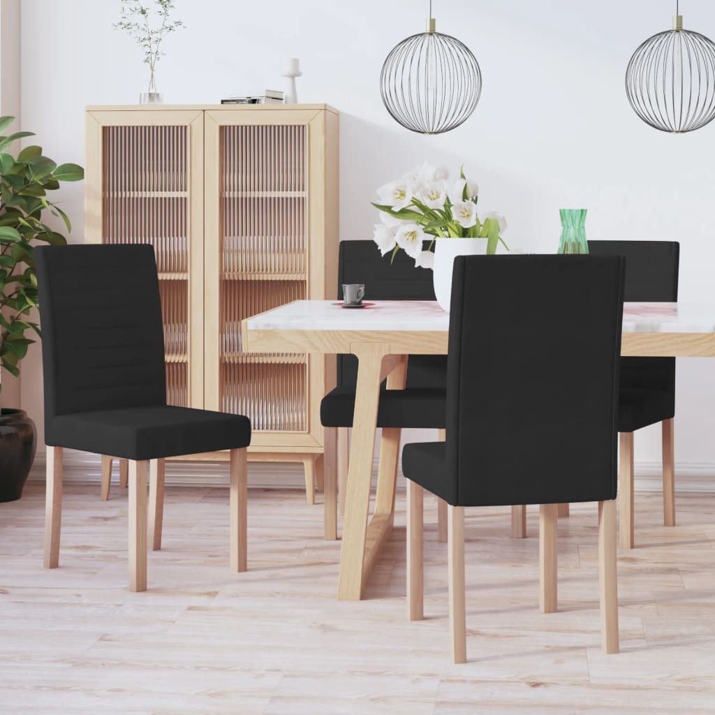 vidaXL Eetkamerstoelen 2 st stof lichtgrijs