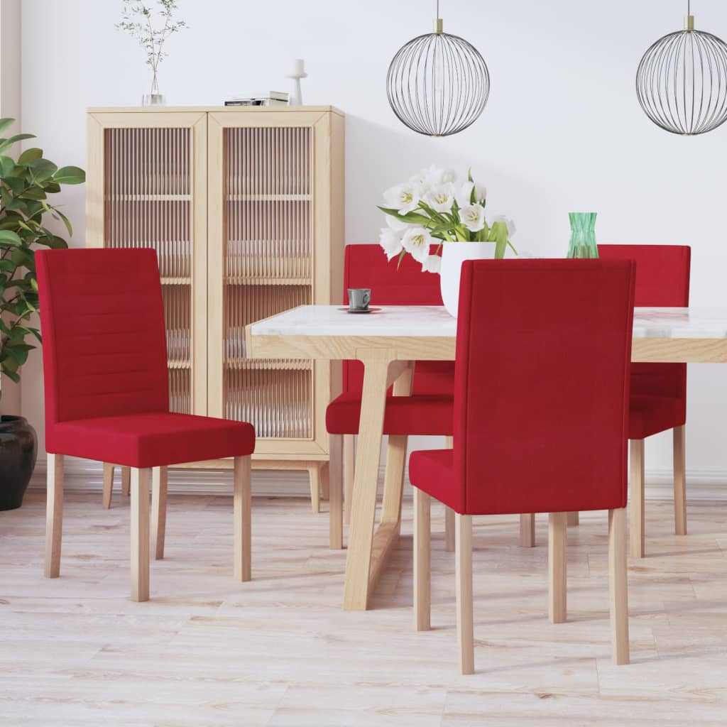 vidaXL Eetkamerstoelen 2 st stof lichtgrijs