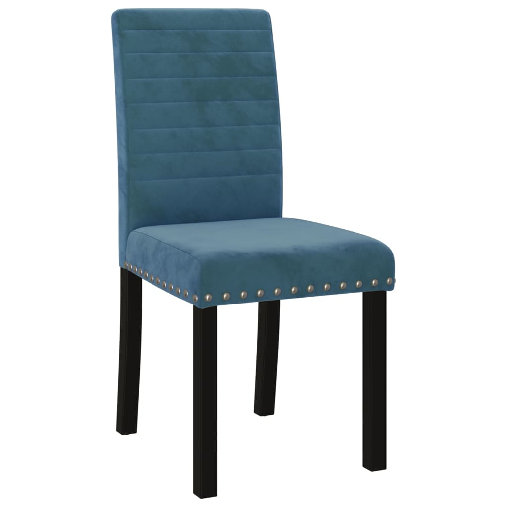 vidaXL Eetkamerstoelen 4 st fluweel blauw