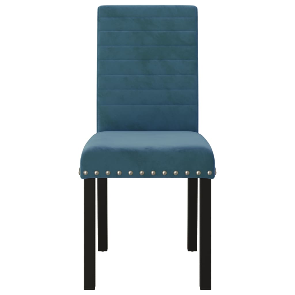 vidaXL Eetkamerstoelen 4 st fluweel blauw