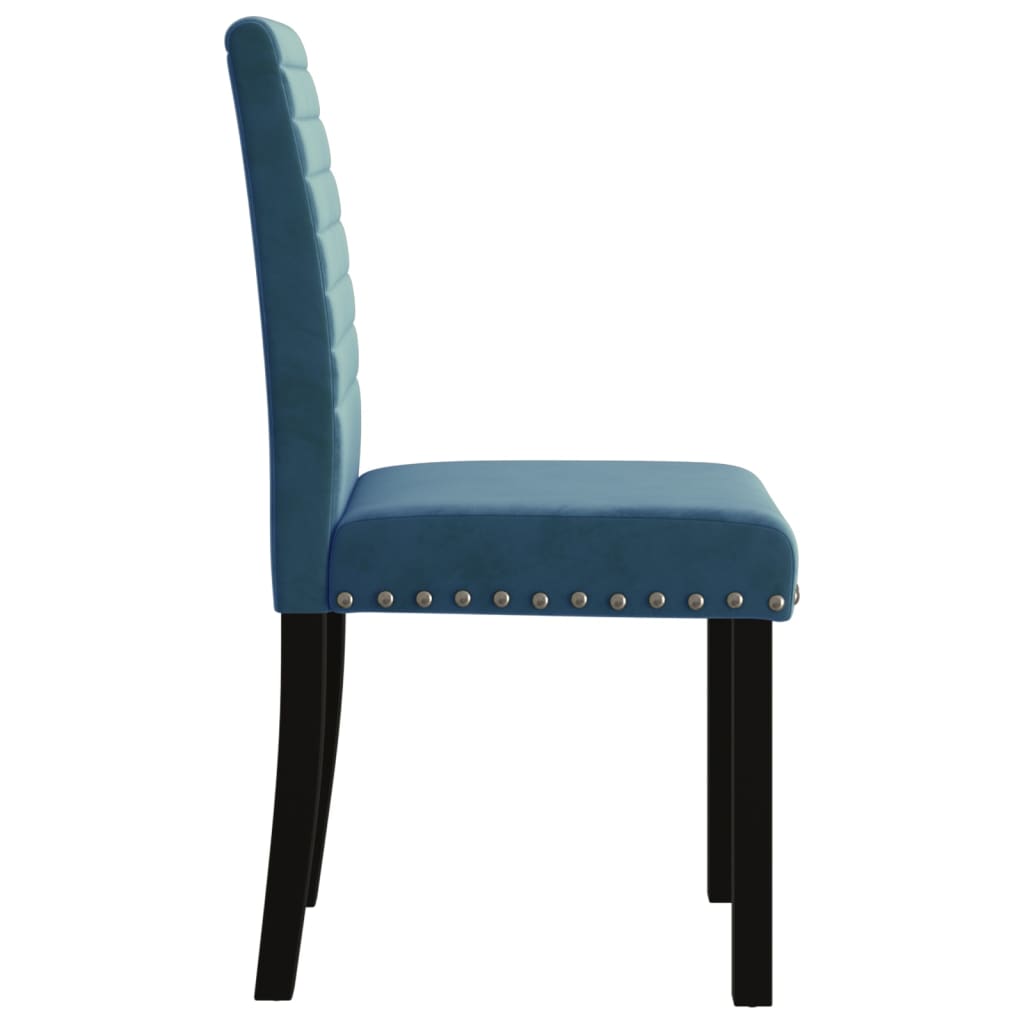 vidaXL Eetkamerstoelen 4 st fluweel blauw