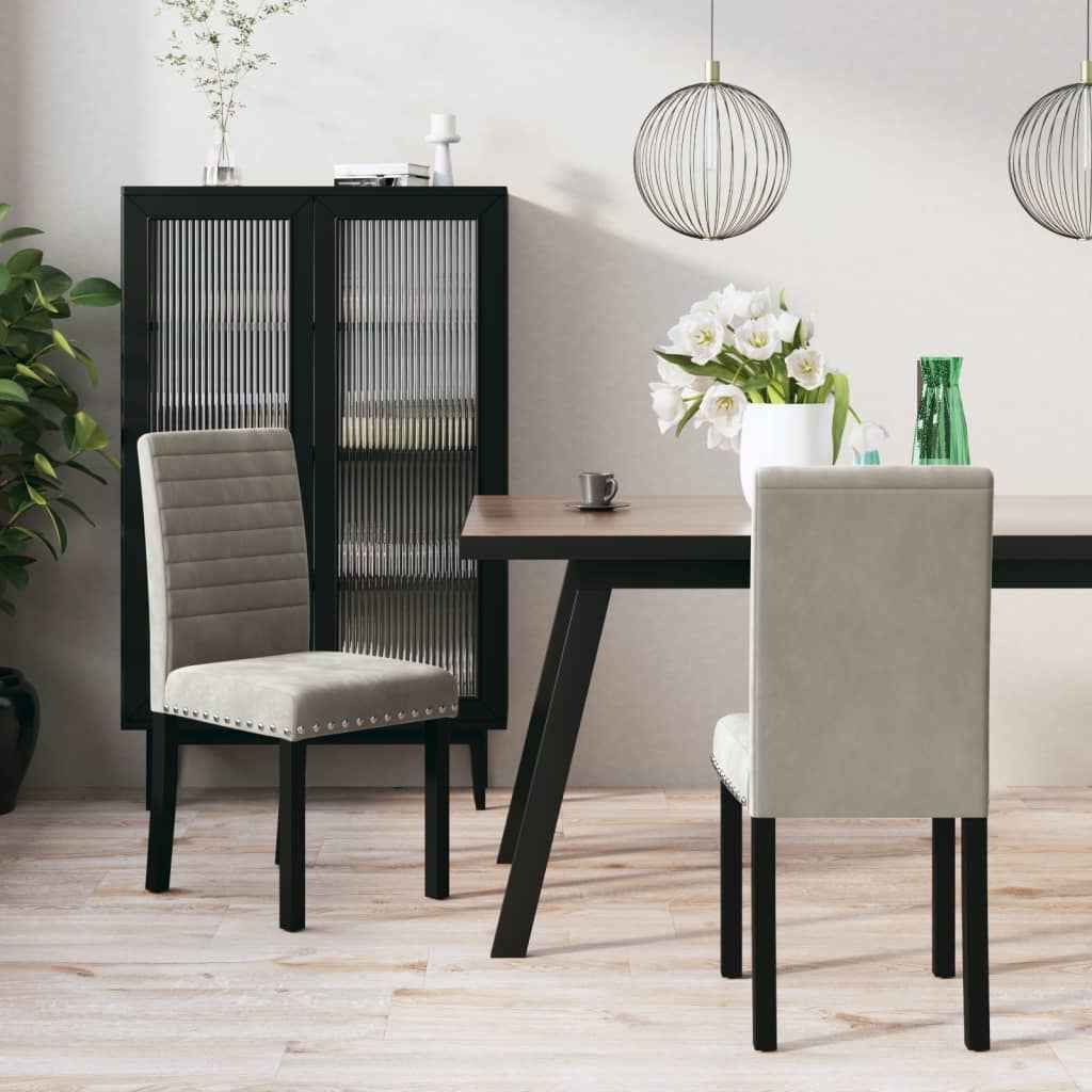 vidaXL Eetkamerstoelen 4 st fluweel blauw