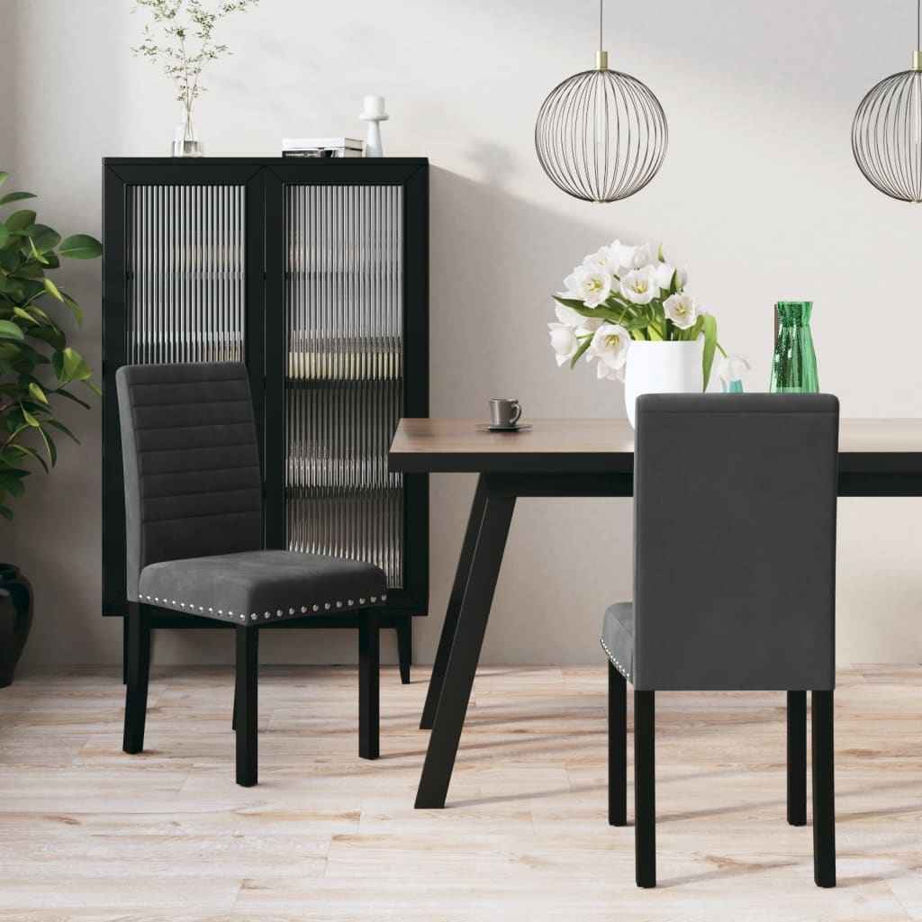 vidaXL Eetkamerstoelen 4 st fluweel blauw